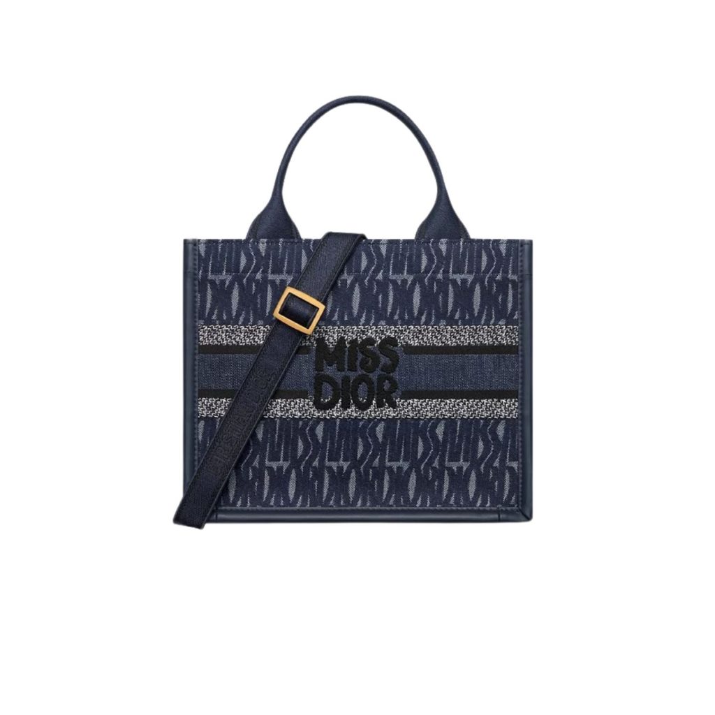 Dior Small Book Tote Bag Blue Denim For Women 36.5cm/14.5in – M1325CZCH_M49E