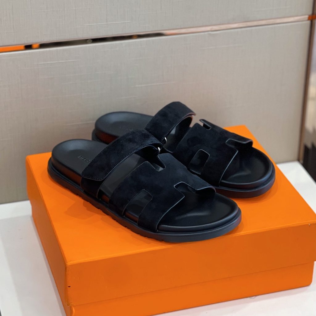 Hermes Takara Sandals Black For Men