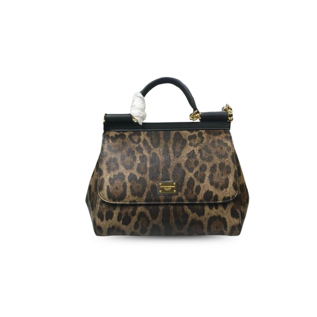 Dolce & Gabbana Sicily Bag In Leopard-Print Pony Hair Multicolour For Women 10.2in/26cm DG