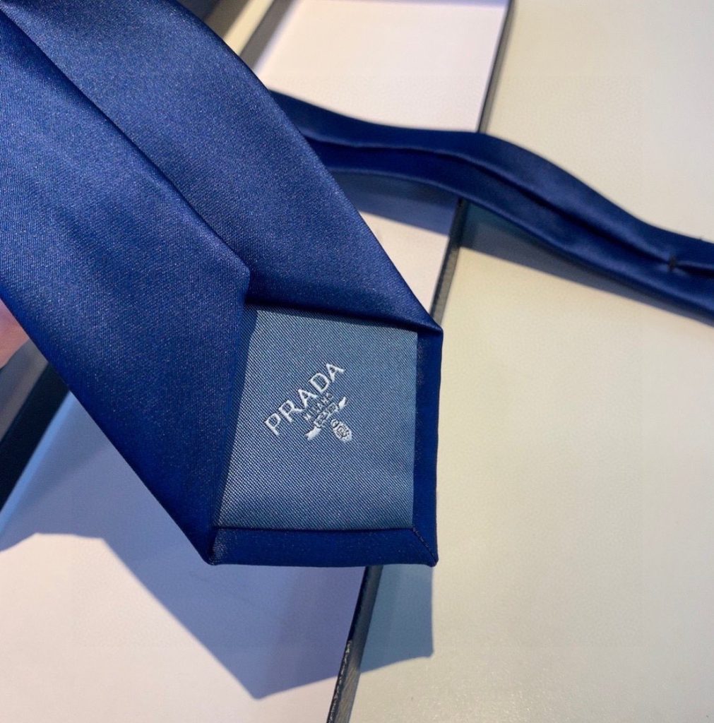 Prada Re-Nylon Gabardine Tie Blue Prada Men Tie  UCR77_1WQ8_F0ABM_S_202