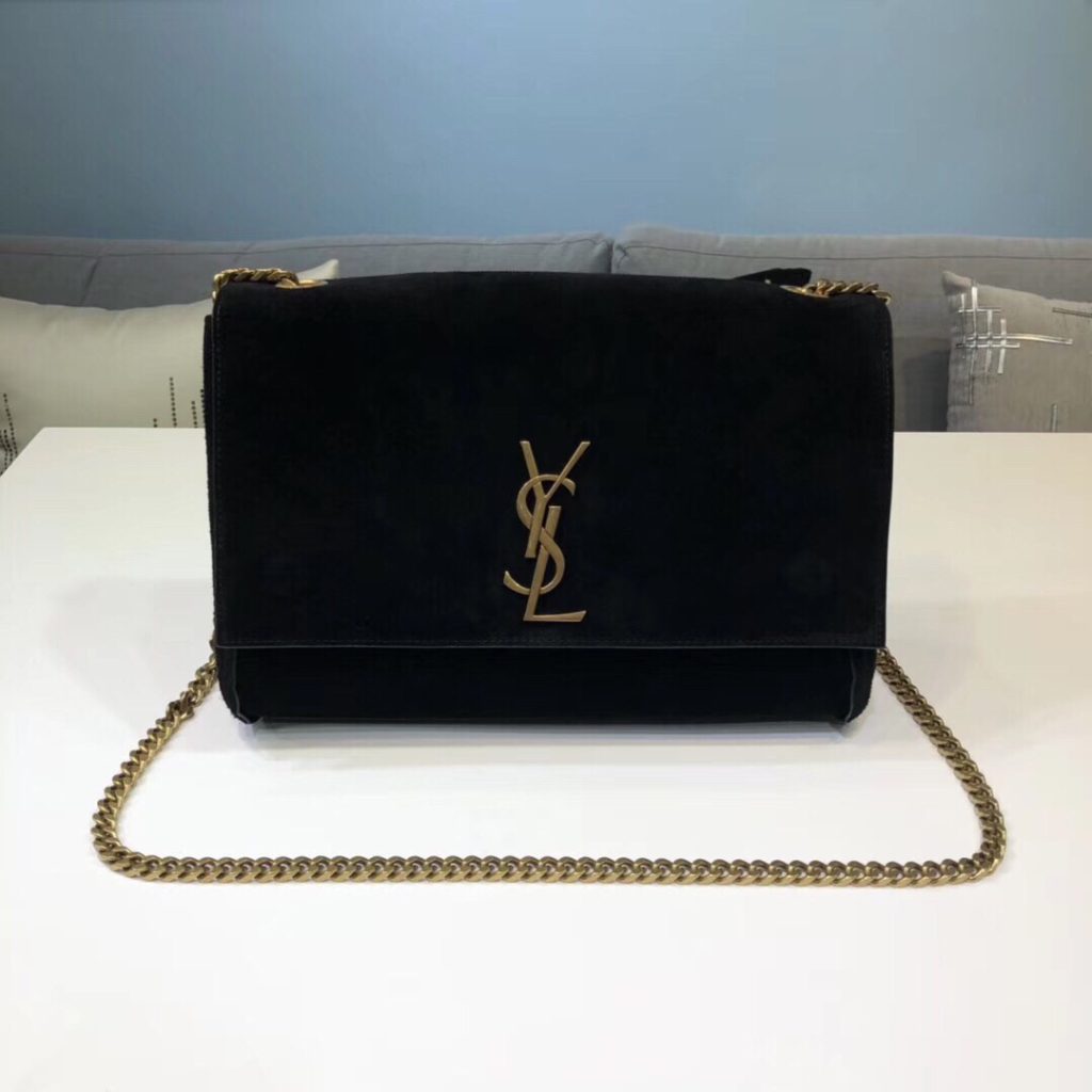 Saint Laurent Kate Medium Reversible Chain Bag Black For Women 28.5in/11.2cm YSL 5538040UD7W1000