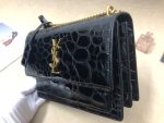 Saint Laurent Sunset Chain Wallet Black For Women 8.2in/21cm YSL