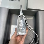 Balenciaga Hourglass Mini Handbag In Sliver, For Women, Women’s Bags 4.7in/12cm