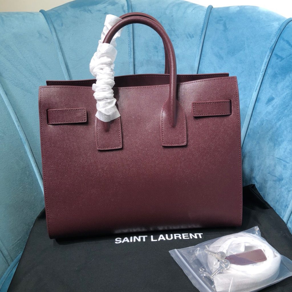 Saint Laurent Sac De Jour Small Burgundy For Women 12.5in/32cm YSL