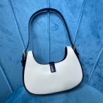 Saint Laurent Le Fermoir Hobo Bag White/Black For Women 9.5in/24cm YSL