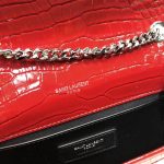 Saint Laurent Kate Small Chain Bag With Tassel In Embossed Burgundy For Women 7.8in/20cm YSL