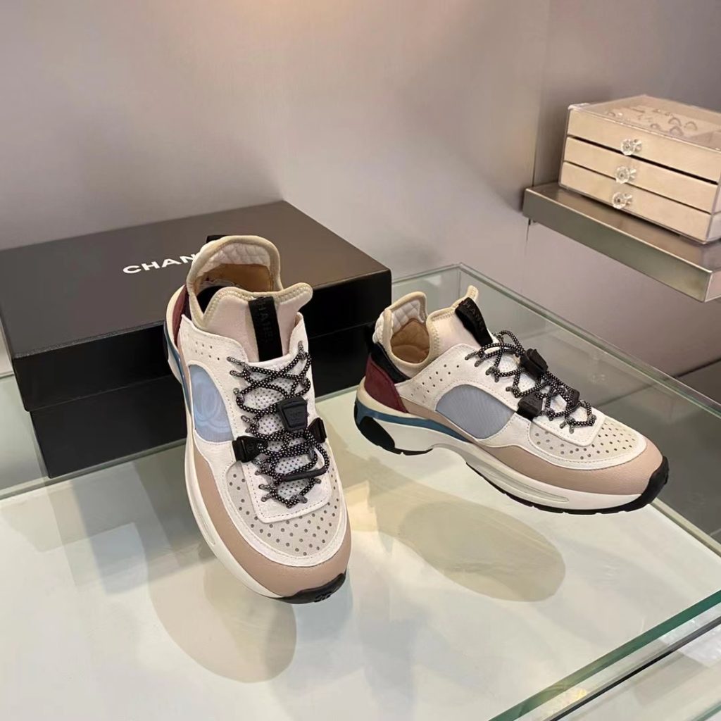 Chanel Women’s Sneakers Beige And Blue For Women