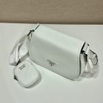 Prada Shoulder Bag White For Women, Women’s Bags 8.6in/22cm