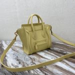 Celine Nano Luggage Bag In Drummed Yellow For Women 8in/20cm