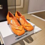 Prada Patent Pumps Orange For Women 1.8in/45mm PRD