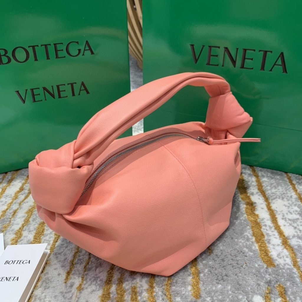 Bottega Veneta Double Knot Bag For Women 11.8in/30cm In Pink