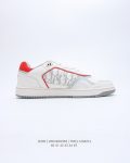 Dior Low Top Sport Shoes White Dior Oblique and Red Border For Men, Men’s Shoes