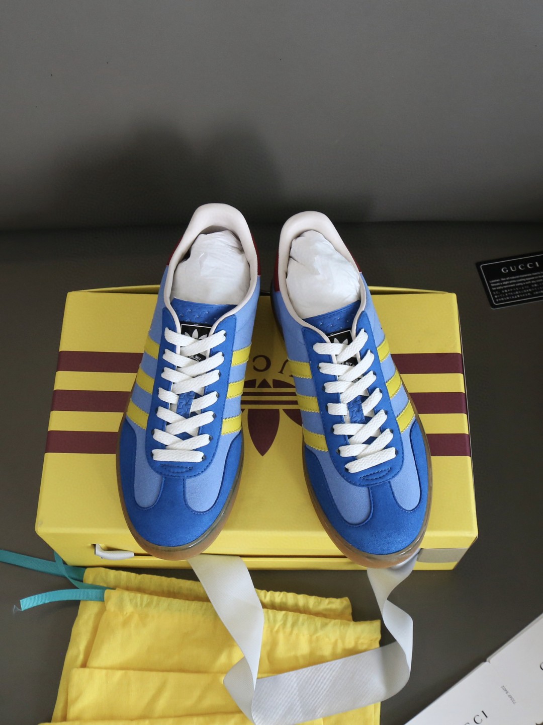 Gucci x Adidas Men’s Gazelle Sneaker Light Blue For Men ‎‎‎‎707848 9STU0 4860