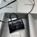 Balenciaga Hourglass Mini Handbag In Sliver, For Women, Women’s Bags 4.7in/12cm