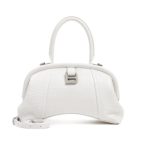 Editor Small Top Handle Bag Embossed White For Women 10.6 in/27 cm