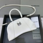 Editor Small Top Handle Bag Embossed White For Women 10.6 in/27 cm