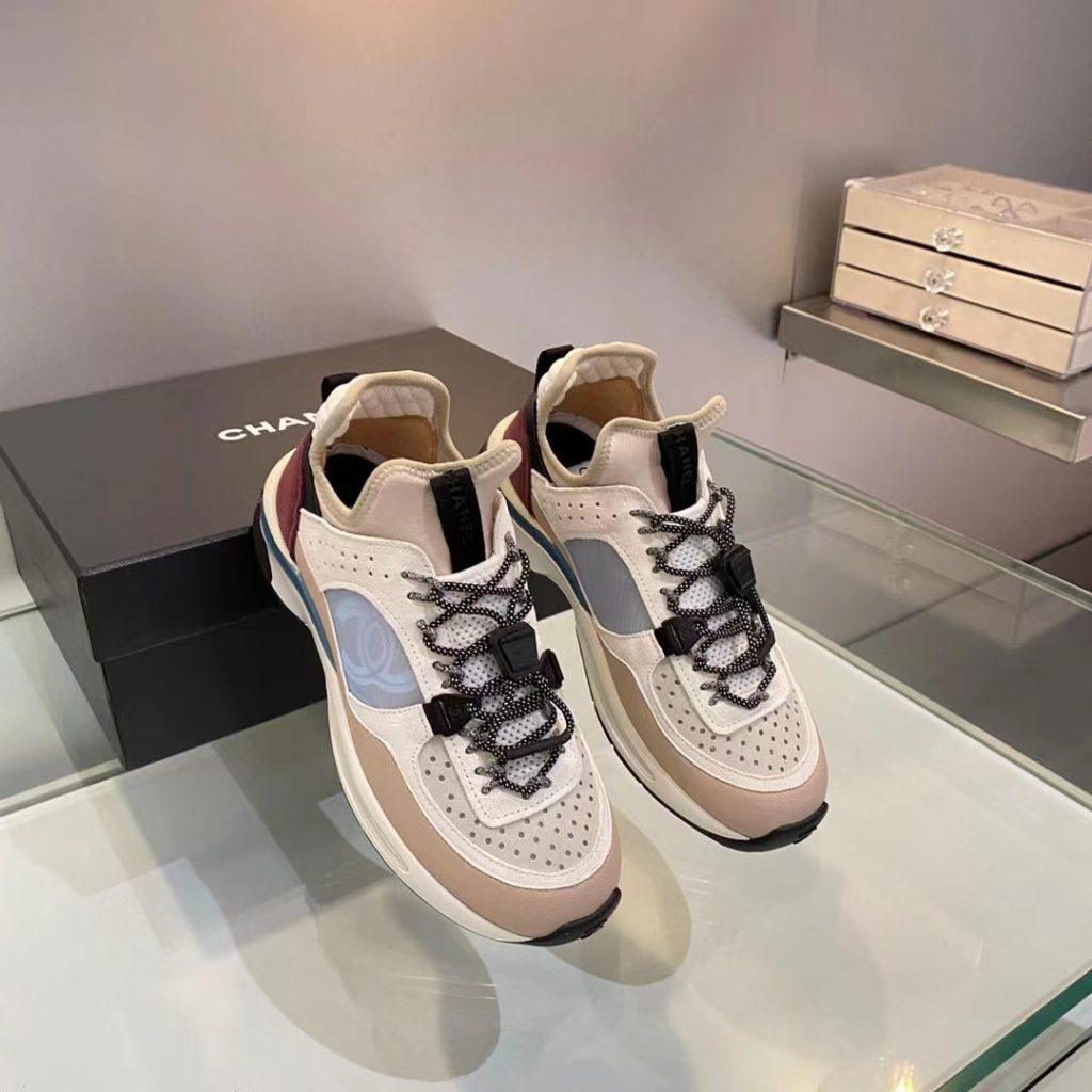 Chanel Women’s Sneakers Beige And Blue For Women