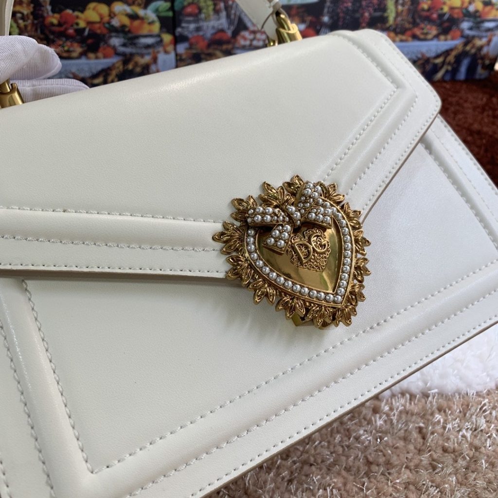 Dolce & Gabbana small Devotion Bag White For Women 19cm/ 7.5inches