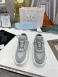 Prada Re-Nylon And Brushed Sneakers Grey For Women 1.96in/50mm PRD