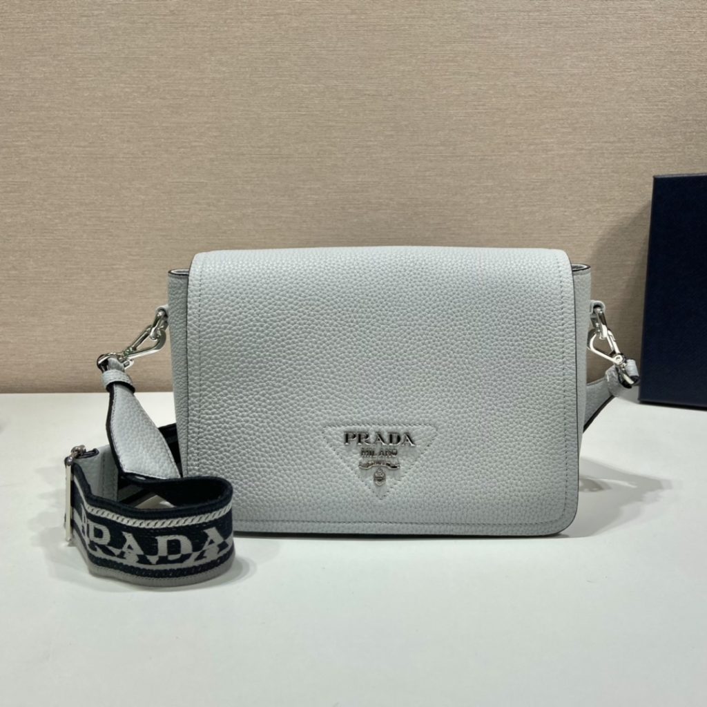 Prada Shoulder Bag Grey For Women, Women’s Bags 9in/23cm 1BD314_2DKV_F010I_V_3OO