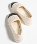 Chanel Espadrilles Ivory And Black For Women- G45849 B17565 NZB75