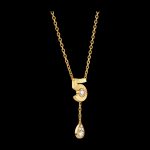 Chanel Extrait De N°5 Necklace Yellow Gold For Women J12904