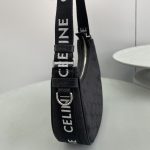 Celine Medium Ava Bag With Celine Strap Black For Women 9in/23cm 196962DLM.38SI