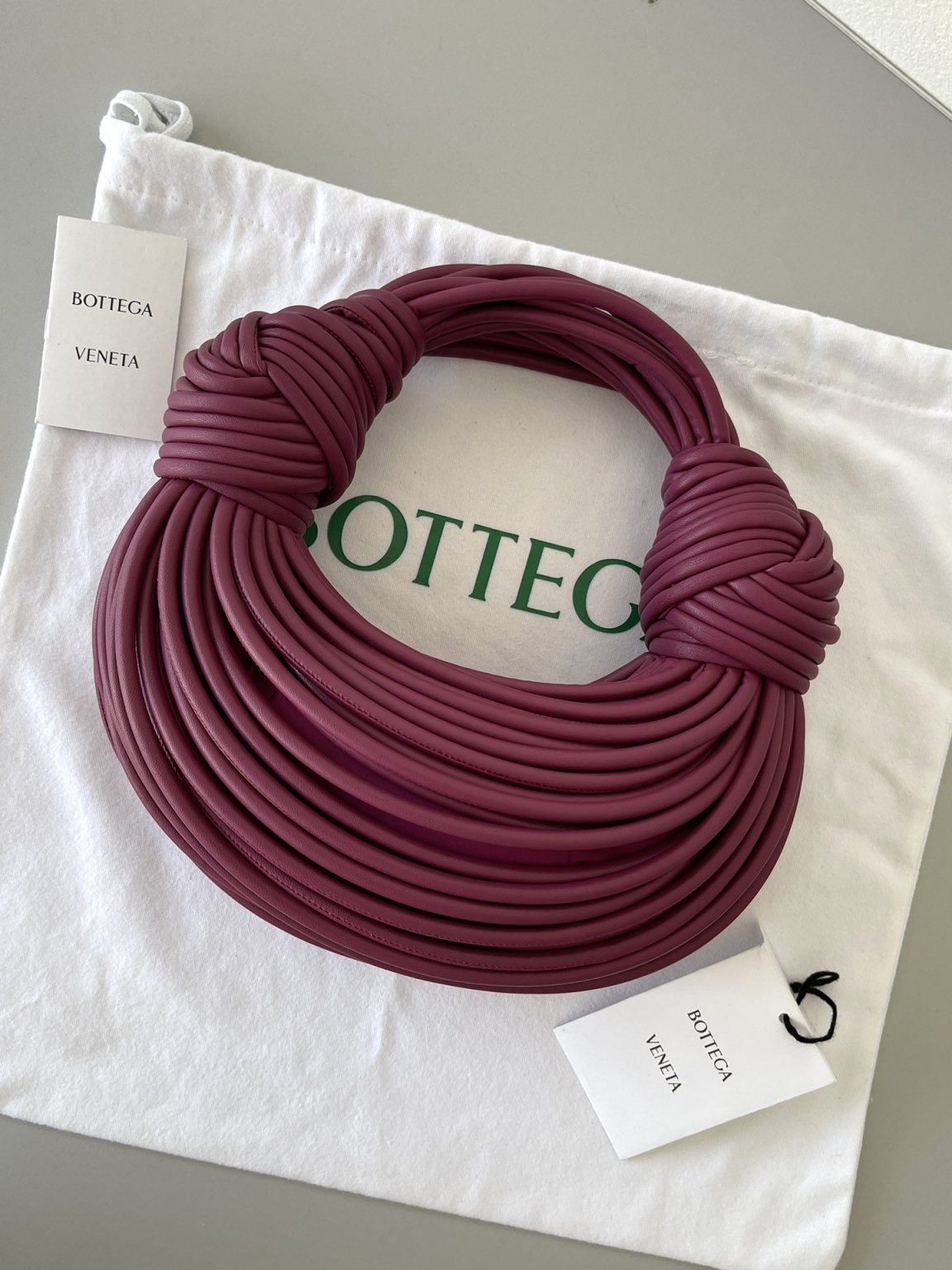 Bottega Veneta Double Knot Purple, For Women, Women’s Bags 9.8in/25cm