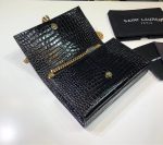 Saint Laurent Kate Small Chain Bag With Tassel In Embossed Black For Women 7.8in/20cm YSL 474366DND0J1000