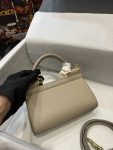 Dolce & Gabbana Small Sicily Bag In Dauphine Beige For Women 7.5in/19cm DG