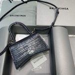 Balenciaga Hourglass XS Handbag In Dark Grey, For Women, Women’s Bags 7.4in/19cm 5935461LR6Y1309