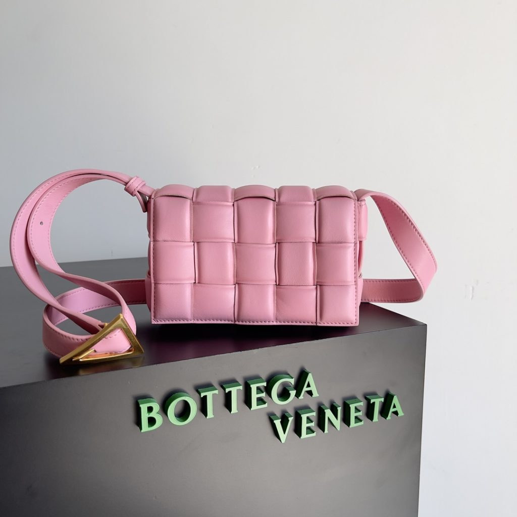 Bottega Veneta Small Padded Cassette Pink , For Women, Women’s Bags 7.5in/19cm