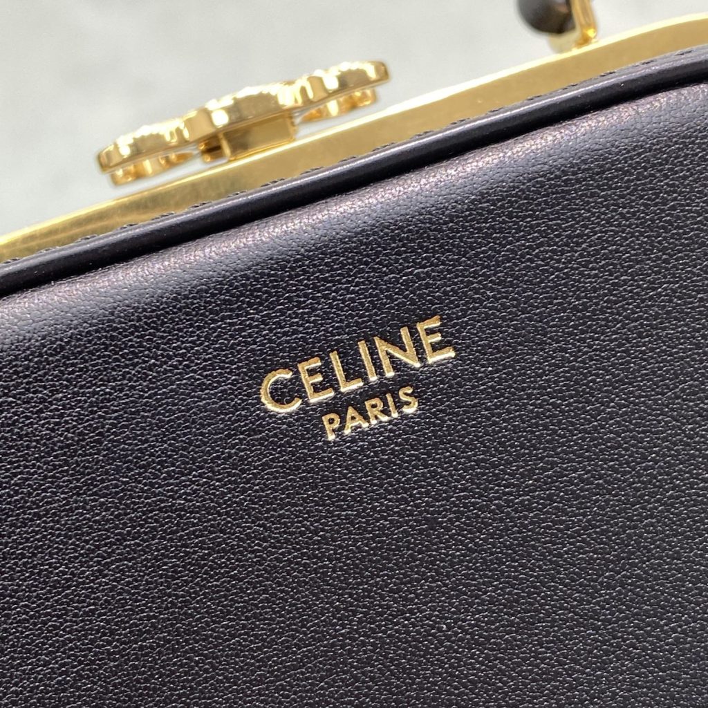 Celine Triomphe Minaudiere Black For Women 4in/10cm