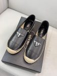 Prada Nappa Espadrillas Black For Women 0.8in/20mm PRD