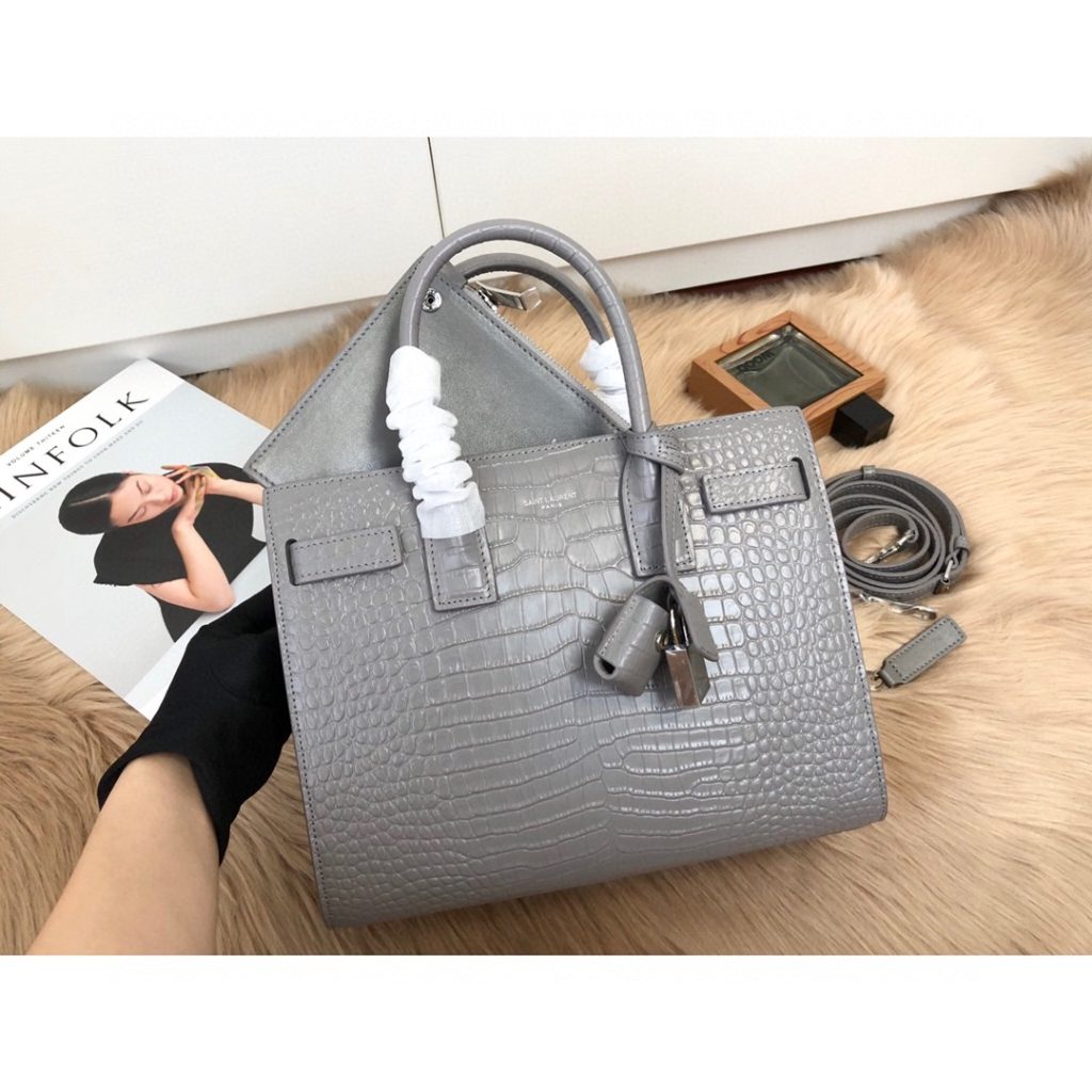 Saint Laurent Sac De Jour Small In-Gray For Women 12.5in/32cm YSL