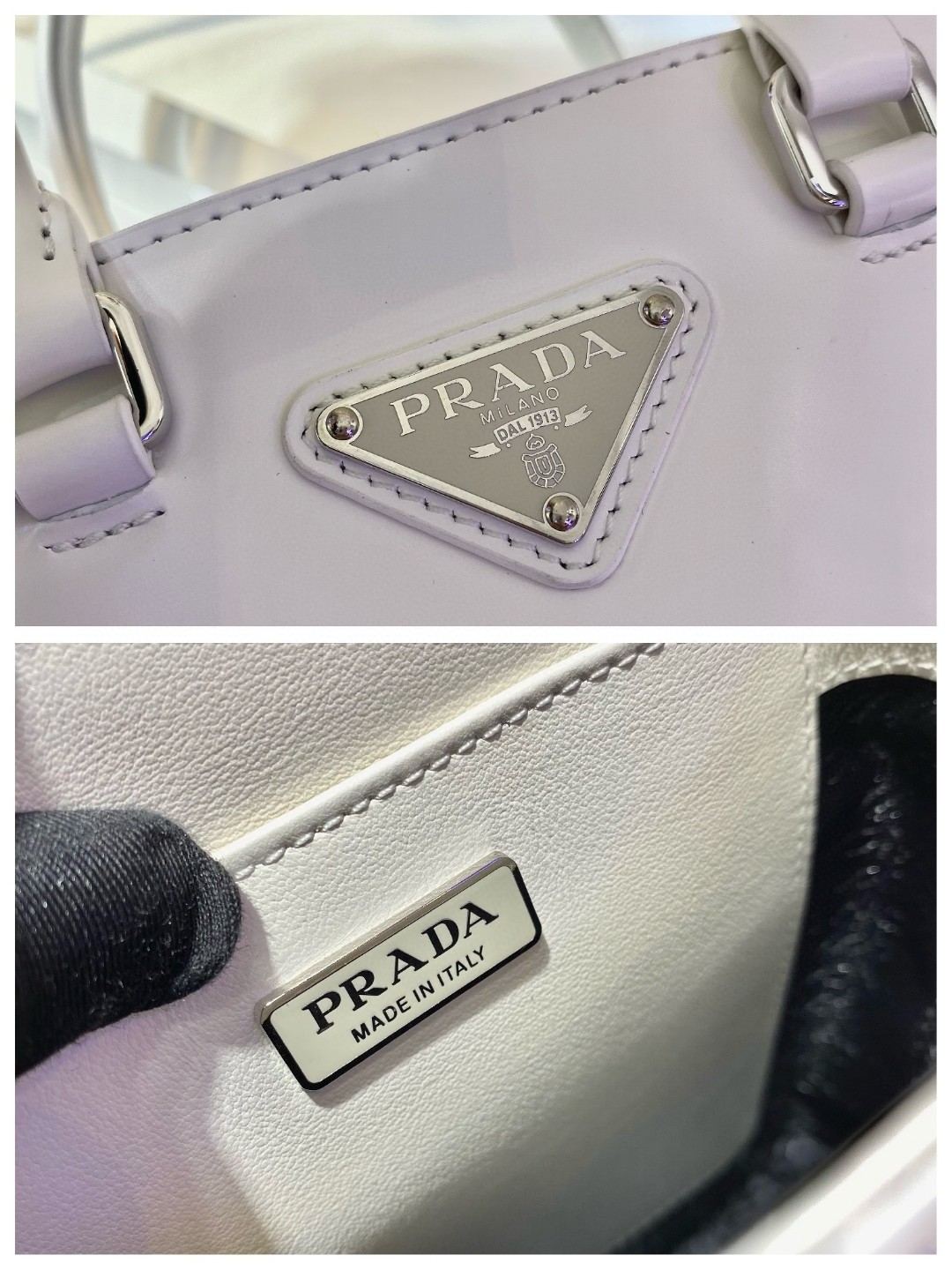 Prada Small Brushed Tote Pink For Women, Women’s Bags 6.9in/18cm 1BA331_ZO6_F0E18_V_OOO