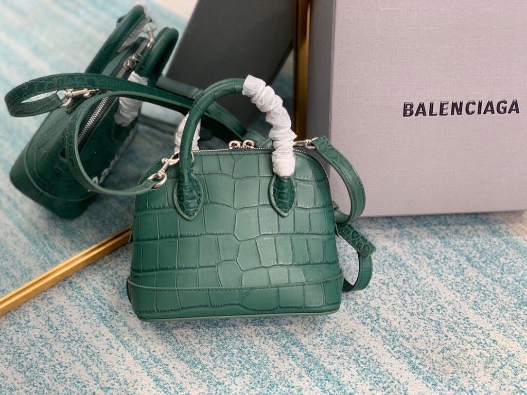 Balenciaga Ville Mini Handbag In Dark Green, For Women, Women’s Bags 7in/18cm