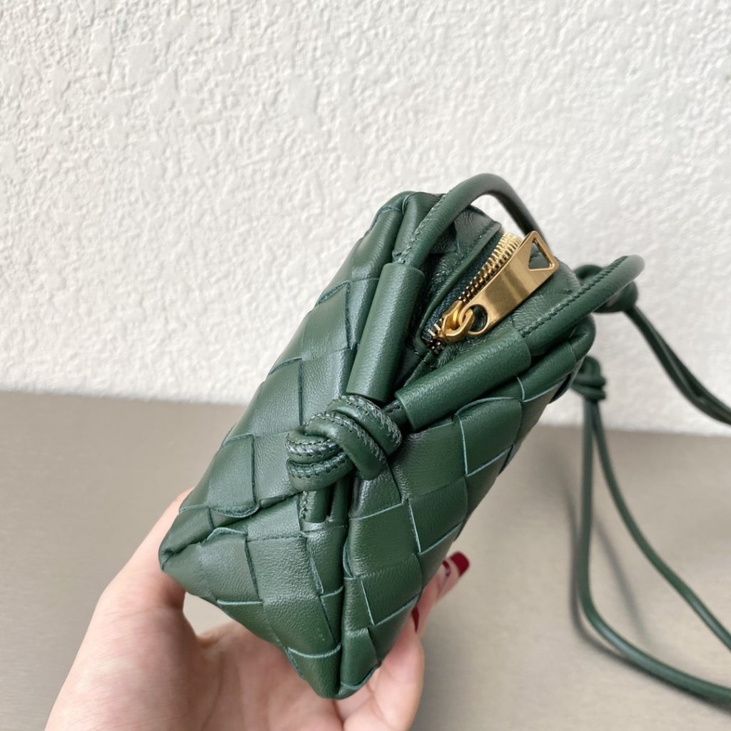 Bottega Veneta Mini Loop Camera Bag Dark Green, For Women, Women’s Bags 6.7in/17cm