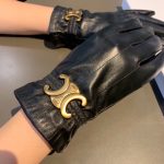 Celine Triomphe Gloves In Black