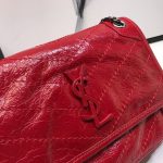 Saint Laurent Niki Baby Chain Bag In Crinkled Vintage Red For Women 8.2in/21cm YSL