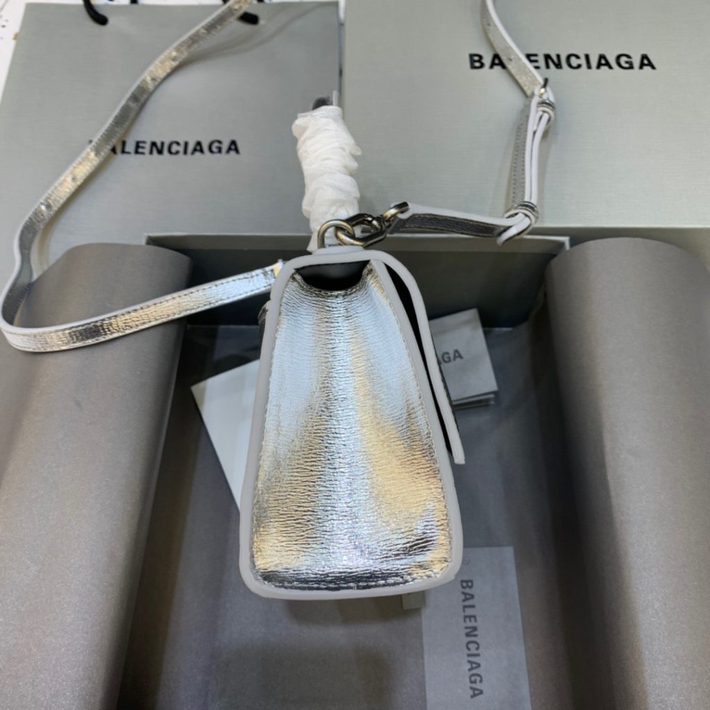 Balenciaga Hourglass XS Handbag In Sliver, For Women, Women’s Bags 7.4in/19cm