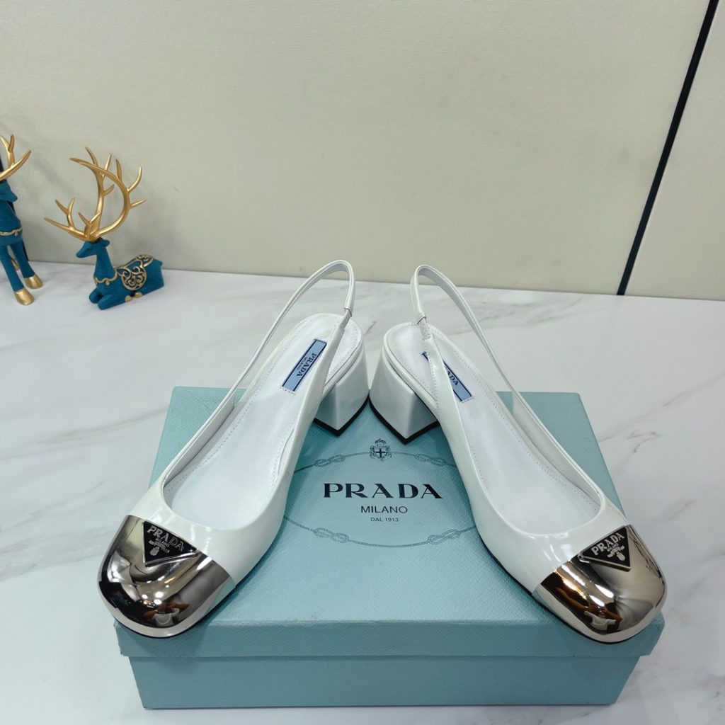 Prada Prada – Color Block With Rear Bridle Block White For Women PRD