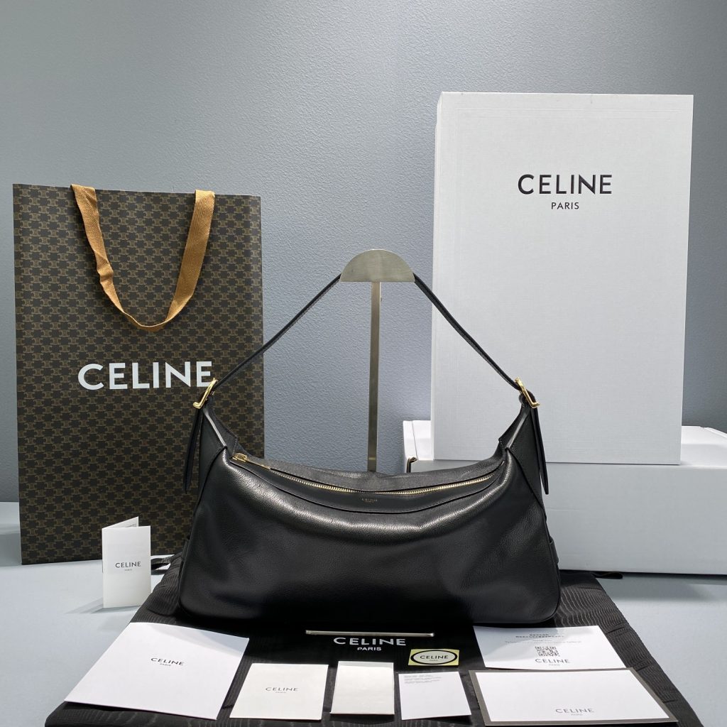 Celine Medium Romy In Supple Black For Women 13in/34cm