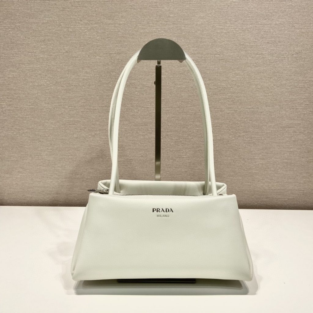 Prada Small Bag White For Women, Women’s Bags 9.8in/25cm 1BA368_2DDJ_F0009_V_OOO