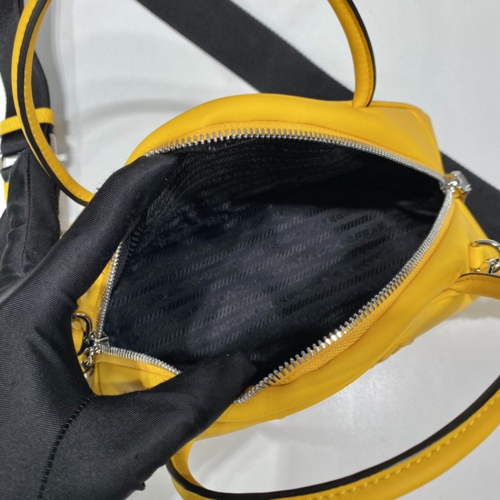 Prada Triangle Bag Yellow For Women, Women’s Bags 9.8in/25cm 1BB082_2BYA_F0377_V_NEO