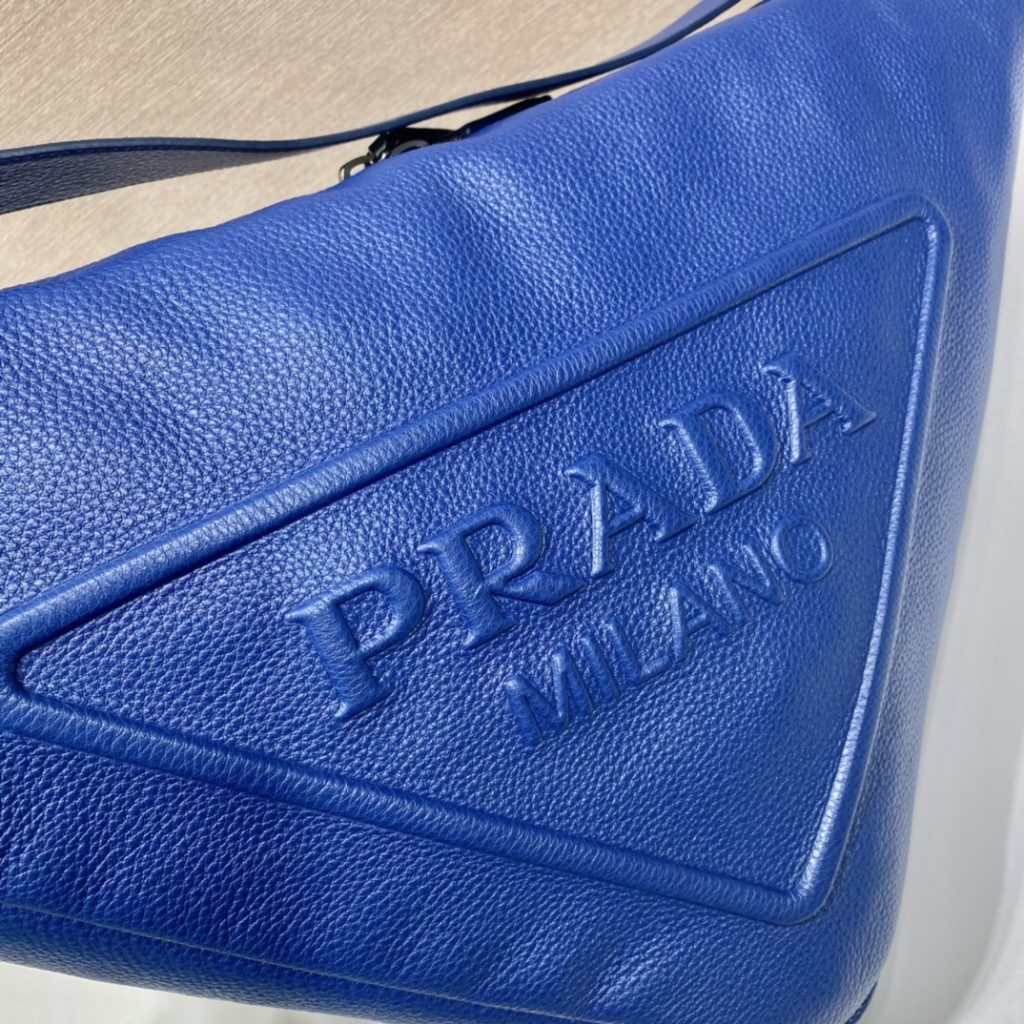 Prada Triangle Pouch Blue For Women, Women’s Bags 12.2in/31cm