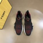 FD Fendi Flow Running Sneakers Black And Red For Women