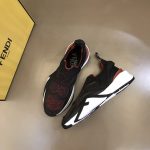 FD Fendi Flow Running Sneakers Black And Red For Women