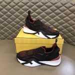 FD Fendi Flow Running Sneakers Black And Red For Women