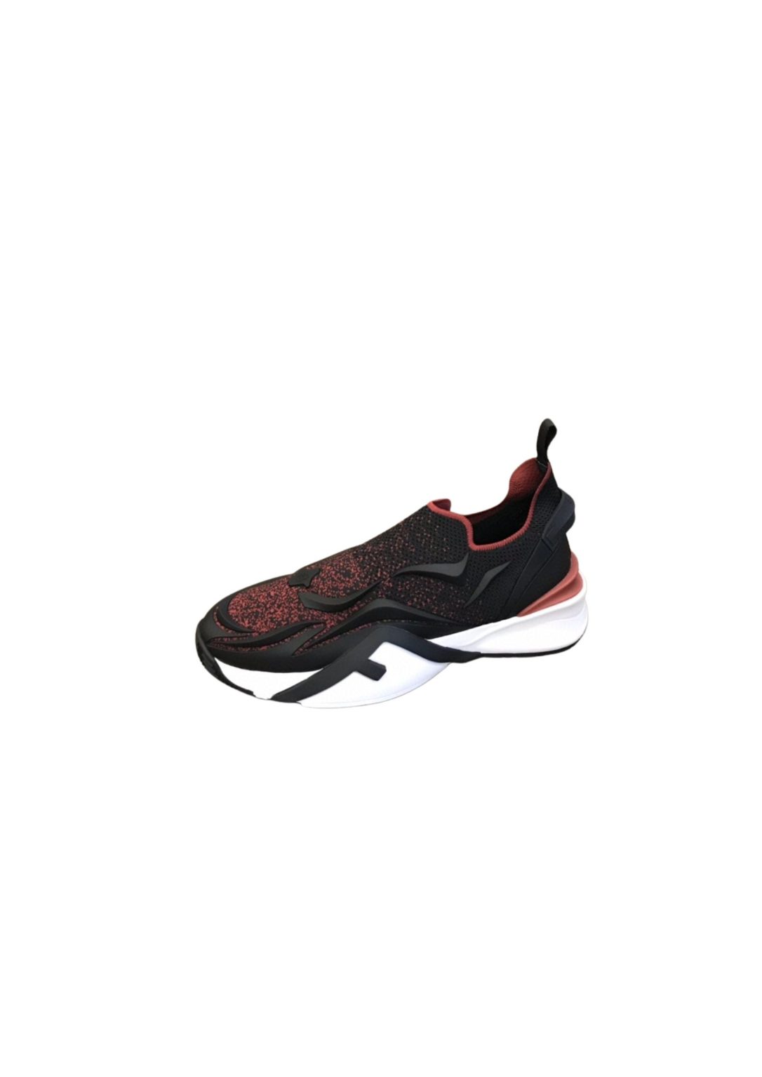 FD Fendi Flow Running Sneakers Black And Red For Women